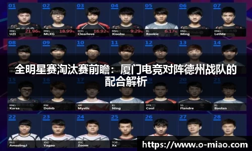 全明星赛淘汰赛前瞻：厦门电竞对阵德州战队的配合解析